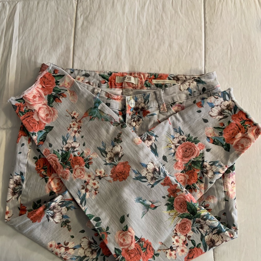 Vintage America size 10 flowered pants
